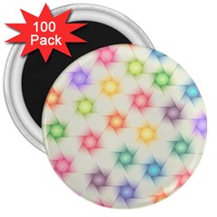 Polygon Geometric Background Star 3  Magnets (100 Pack) by Nexatart