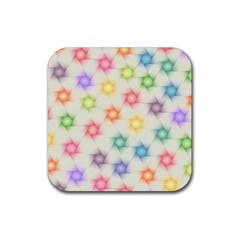 Polygon Geometric Background Star Rubber Coaster (square)  by Nexatart