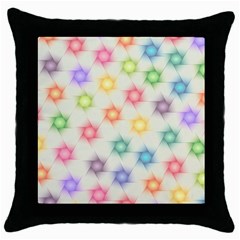 Polygon Geometric Background Star Throw Pillow Case (black) by Nexatart