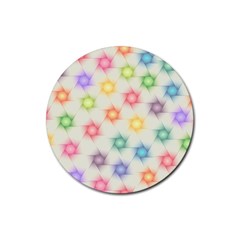 Polygon Geometric Background Star Rubber Coaster (round)  by Nexatart