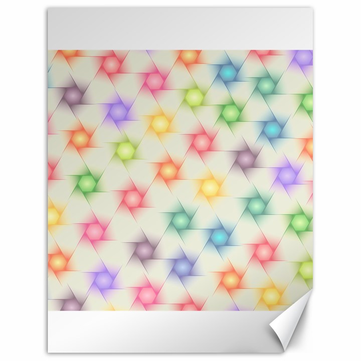 Polygon Geometric Background Star Canvas 18  x 24  