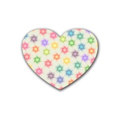 Polygon Geometric Background Star Heart Coaster (4 Pack) 