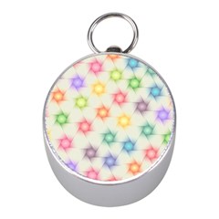 Polygon Geometric Background Star Mini Silver Compasses by Nexatart