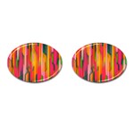 Background Abstract Colorful Cufflinks (Oval) Front(Pair)