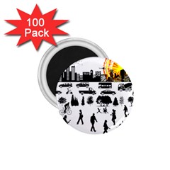 Good Morning, City 1 75  Magnets (100 Pack)  by FunnyCow