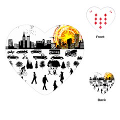 Good Morning, City Playing Cards (heart)  by FunnyCow