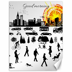 Good Morning, City Canvas 12  X 16   by FunnyCow