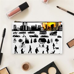 Good Morning, City Cosmetic Bag (medium)  by FunnyCow