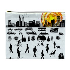 Good Morning, City Cosmetic Bag (xl) by FunnyCow