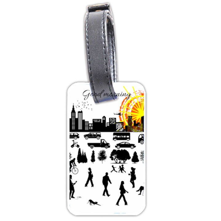 Good Morning, City Luggage Tags (One Side) 