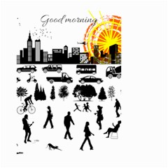 Good Morning, City Small Garden Flag (two Sides) by FunnyCow