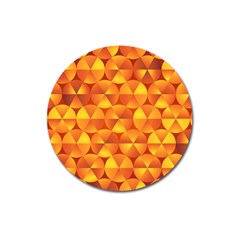 Background Triangle Circle Abstract Magnet 3  (round) by Nexatart