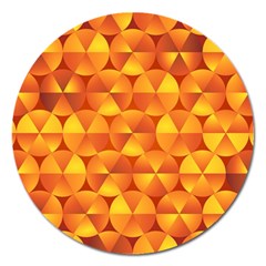 Background Triangle Circle Abstract Magnet 5  (round) by Nexatart