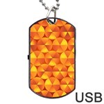 Background Triangle Circle Abstract Dog Tag USB Flash (One Side) Front