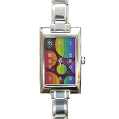 Background Colorful Abstract Circle Rectangle Italian Charm Watch by Nexatart