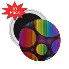 Background Colorful Abstract Circle 2 25  Magnets (10 Pack)  by Nexatart