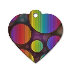 Background Colorful Abstract Circle Dog Tag Heart (one Side) by Nexatart