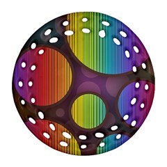 Background Colorful Abstract Circle Round Filigree Ornament (two Sides)