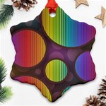 Background Colorful Abstract Circle Snowflake Ornament (Two Sides) Front