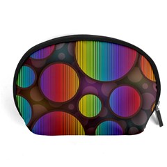 Background Colorful Abstract Circle Accessory Pouches (large)  by Nexatart