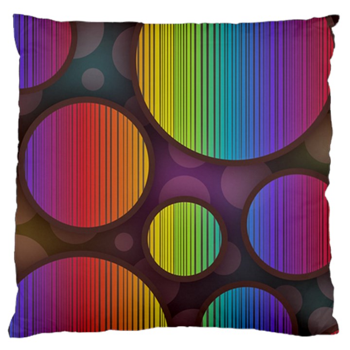 Background Colorful Abstract Circle Standard Flano Cushion Case (One Side)