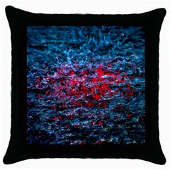 Water Color Red Throw Pillow Case (black) by FunnyCow