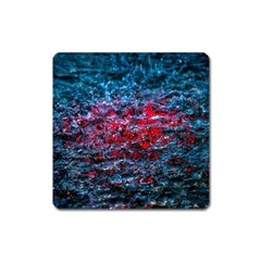 Water Color Red Square Magnet by FunnyCow