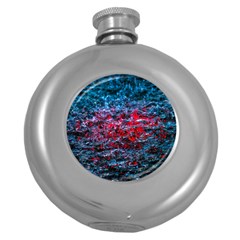 Water Color Red Round Hip Flask (5 Oz) by FunnyCow