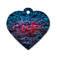 Water Color Red Dog Tag Heart (two Sides) by FunnyCow