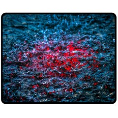 Water Color Red Fleece Blanket (medium)  by FunnyCow