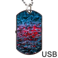 Water Color Red Dog Tag Usb Flash (one Side) by FunnyCow