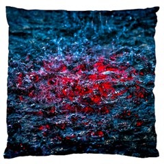 Water Color Red Large Flano Cushion Case (one Side) by FunnyCow