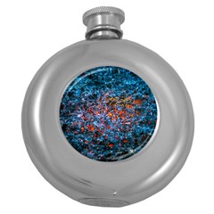 Water Color Orange Round Hip Flask (5 Oz) by FunnyCow