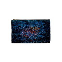 Water Color Orange Cosmetic Bag (small)  by FunnyCow