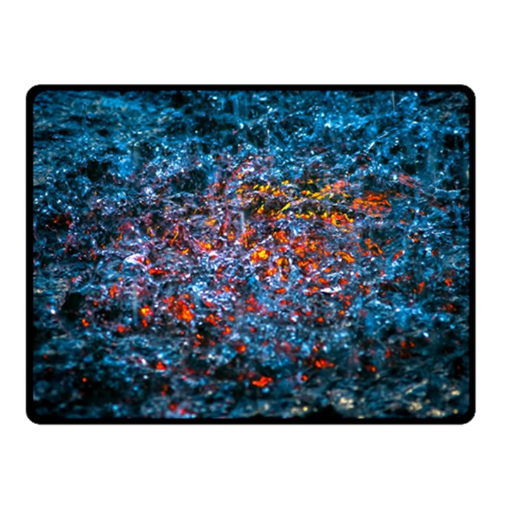 Water Color Orange Fleece Blanket (Small)