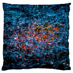 Water Color Orange Large Flano Cushion Case (one Side) by FunnyCow