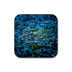 Water Color Yellow Rubber Coaster (square)  by FunnyCow