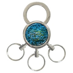 Water Color Yellow 3-ring Key Chains by FunnyCow