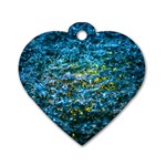 Water Color Yellow Dog Tag Heart (One Side) Front