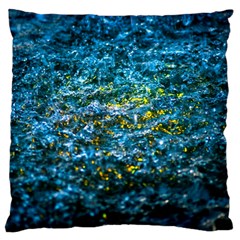 Water Color Yellow Large Flano Cushion Case (two Sides) by FunnyCow