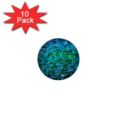 Water Color Green 1  Mini Buttons (10 Pack)  by FunnyCow