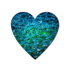 Water Color Green Heart Magnet by FunnyCow