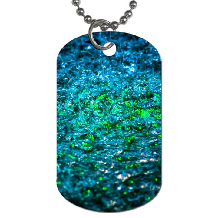 Water Color Green Dog Tag (Two Sides)