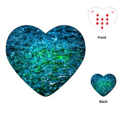 Water Color Green Playing Cards (heart)  by FunnyCow