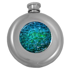 Water Color Green Round Hip Flask (5 Oz) by FunnyCow