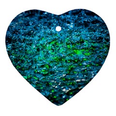 Water Color Green Heart Ornament (two Sides) by FunnyCow