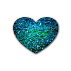 Water Color Green Heart Coaster (4 Pack)  by FunnyCow