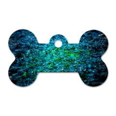 Water Color Green Dog Tag Bone (two Sides) by FunnyCow