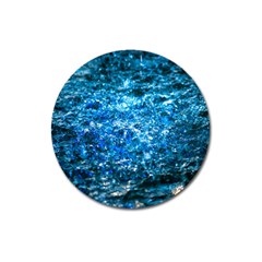 Water Color Blue Magnet 3  (round) by FunnyCow