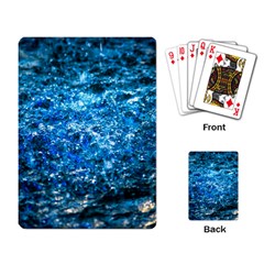 Water Color Blue Playing Card by FunnyCow